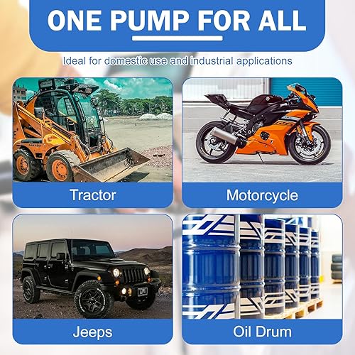 Miniatura 8 de Kit de bomba de transferencia de caja de combustible diésel de gasolina, bomba de combustible eléctrica autocebante portátil de 12 V CC con