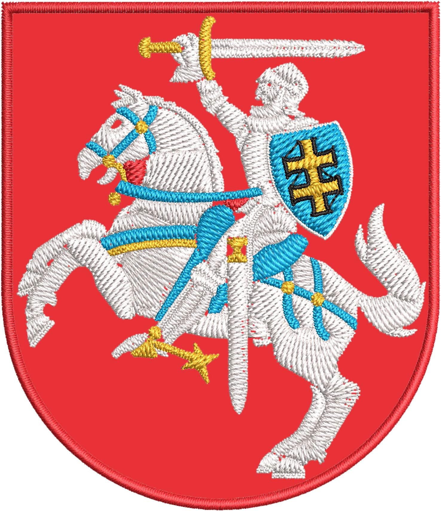 Duchy of Lithuania Medieval Coat of Arms 3.5" Embroidered Iron or Sew-on Patch Heraldry Armorial History Family Crest