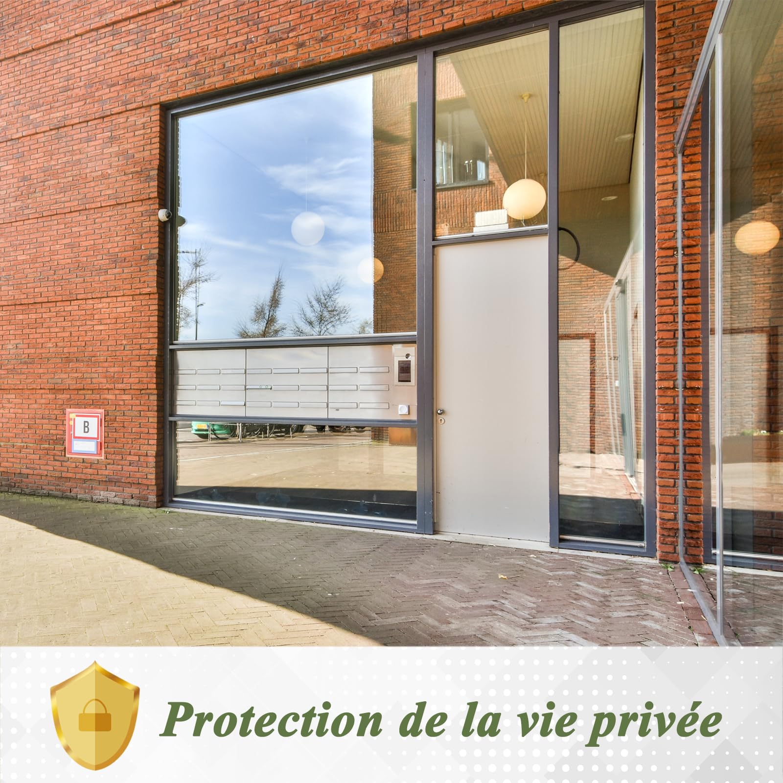 Film Fenêtre Anti Regard Film Occultant Fenêtre Anti Chaleur UV Brise Vue Fenêtre Miroir Protection de la Vie Privée pour Maison Bureau Magasin Argent Noir 80x200cm