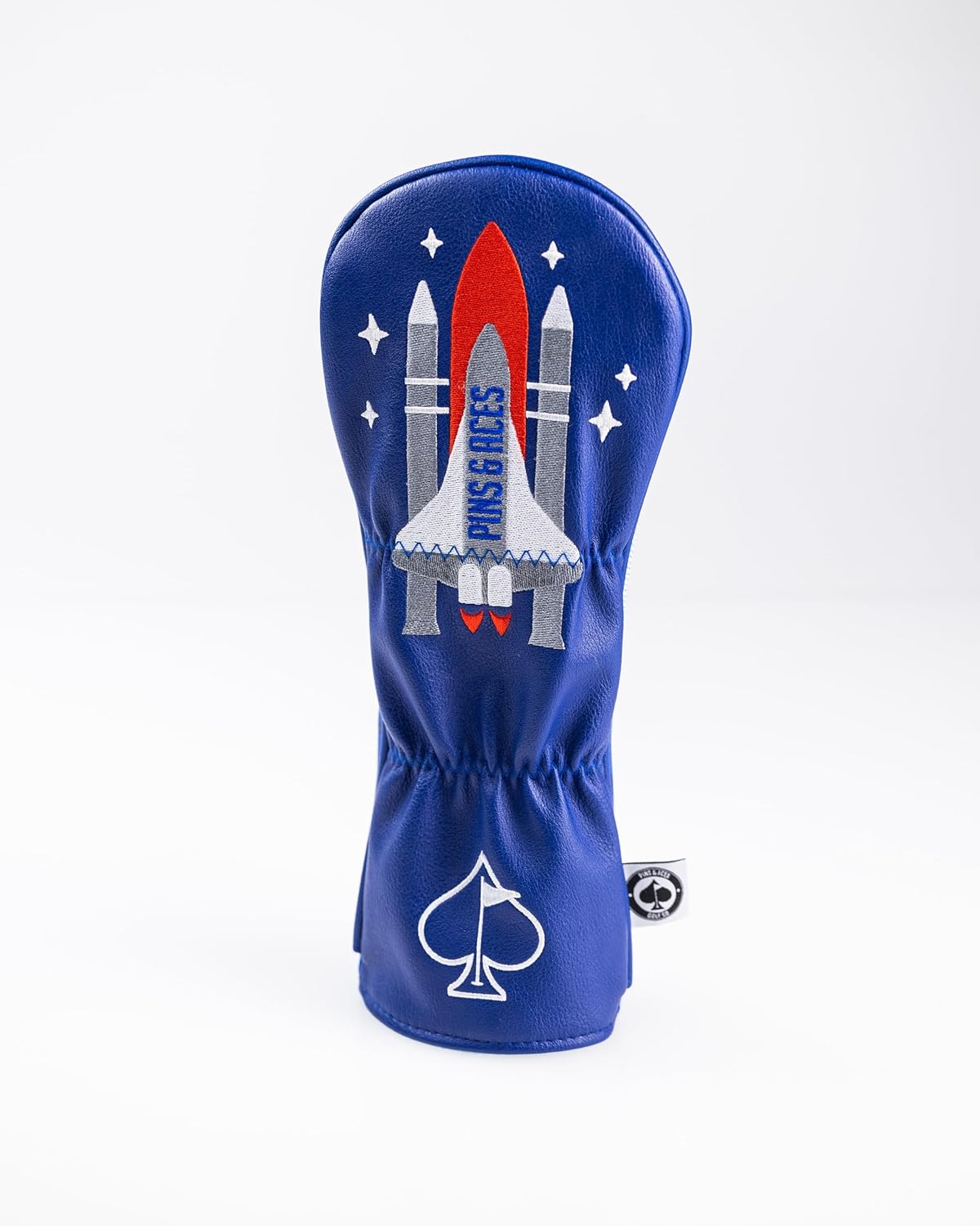 Pins & Aces NASA Head Cover - Premium, Hand-Made Leather Headcover - NASA Space Shuttle, Tour Quality Golf Club Cover - Style and Customize You Golf Bag