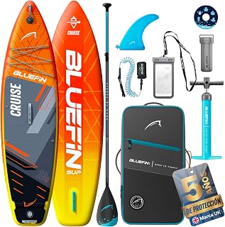 Bluefin Cruise 10'8 - Tabla de Paddle Hinchable | Paquete y Accesorios Premium Sup | Almohadilla Antideslizante y Ligera | Tabla de Remo de Surf Todoterreno de 6 Pulgadas de Grosor | Tabla de pie