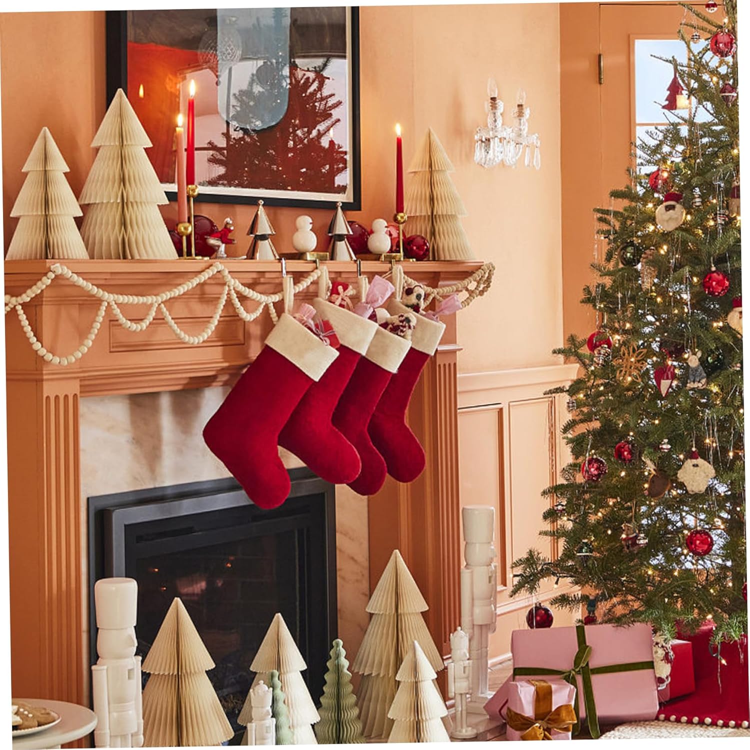 Christmas Stocking Templates - Sewing Pattern DIY Acrylic Templates 8/12/15inch Transparent Sock Stencil Quilting Templates 3Pcs/Set
