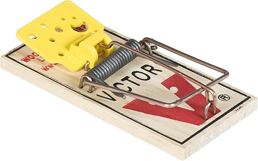 Victor Easy Set Mouse Trap 4 Pack M033 - Wooden Easy Set Mouse Trap - Prebaited