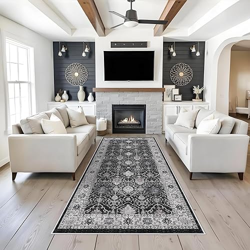 Miniatura 411 de Alfombra lavable para pasillo y de cocina, alfombra de entrada, vintage, suave para el suelo, alfombra antideslizante para interiores, para baño