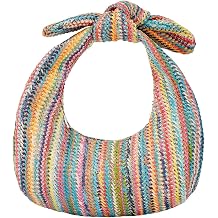 BRYCTSISEN Women Straw Beach Clutch Purse Handbag Summer Elegant Vacation Style Shoulder Bag Crossbody Bag