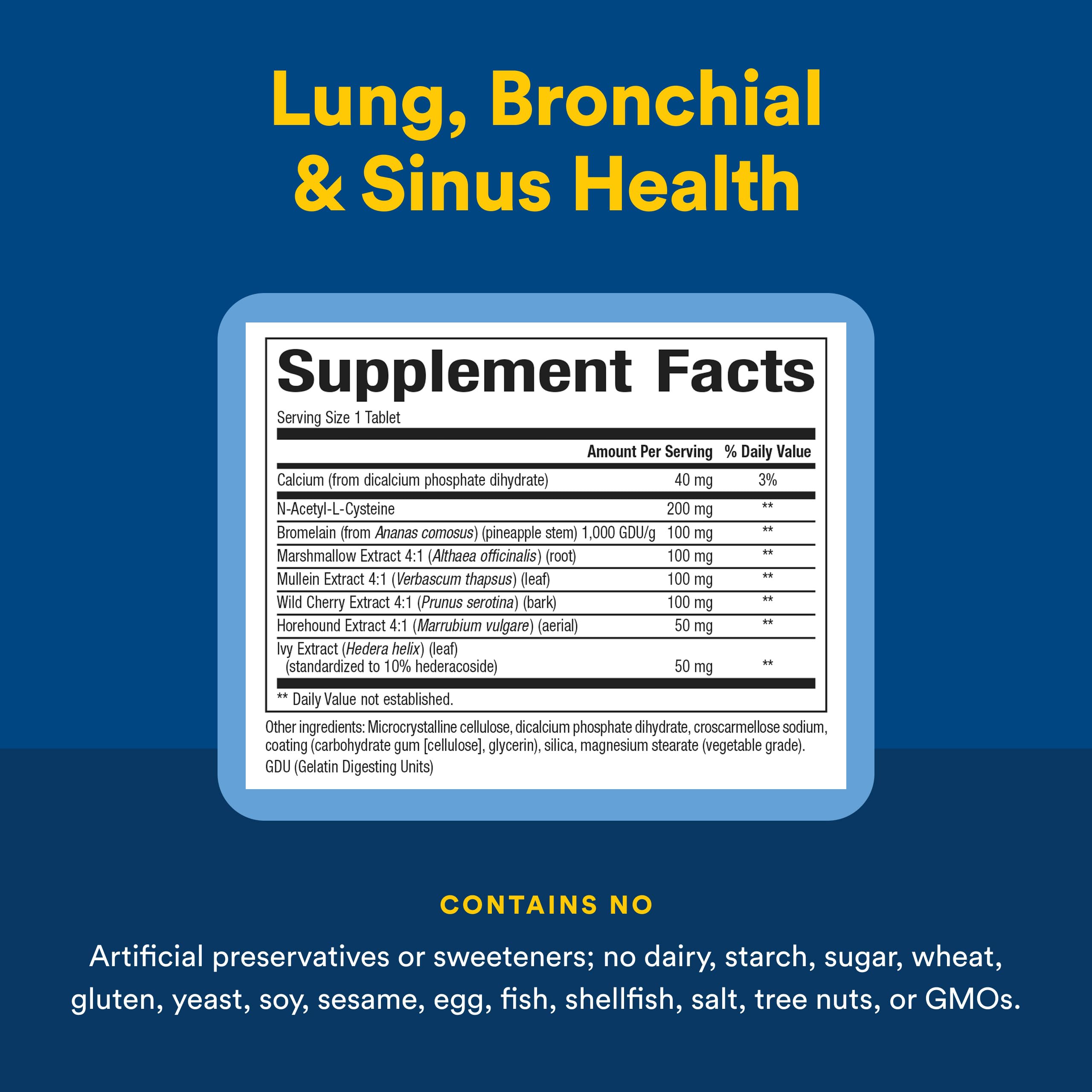 Natural Factors Lung, Bronchial & Sinus Health 90 Tablets — Amazon image 4