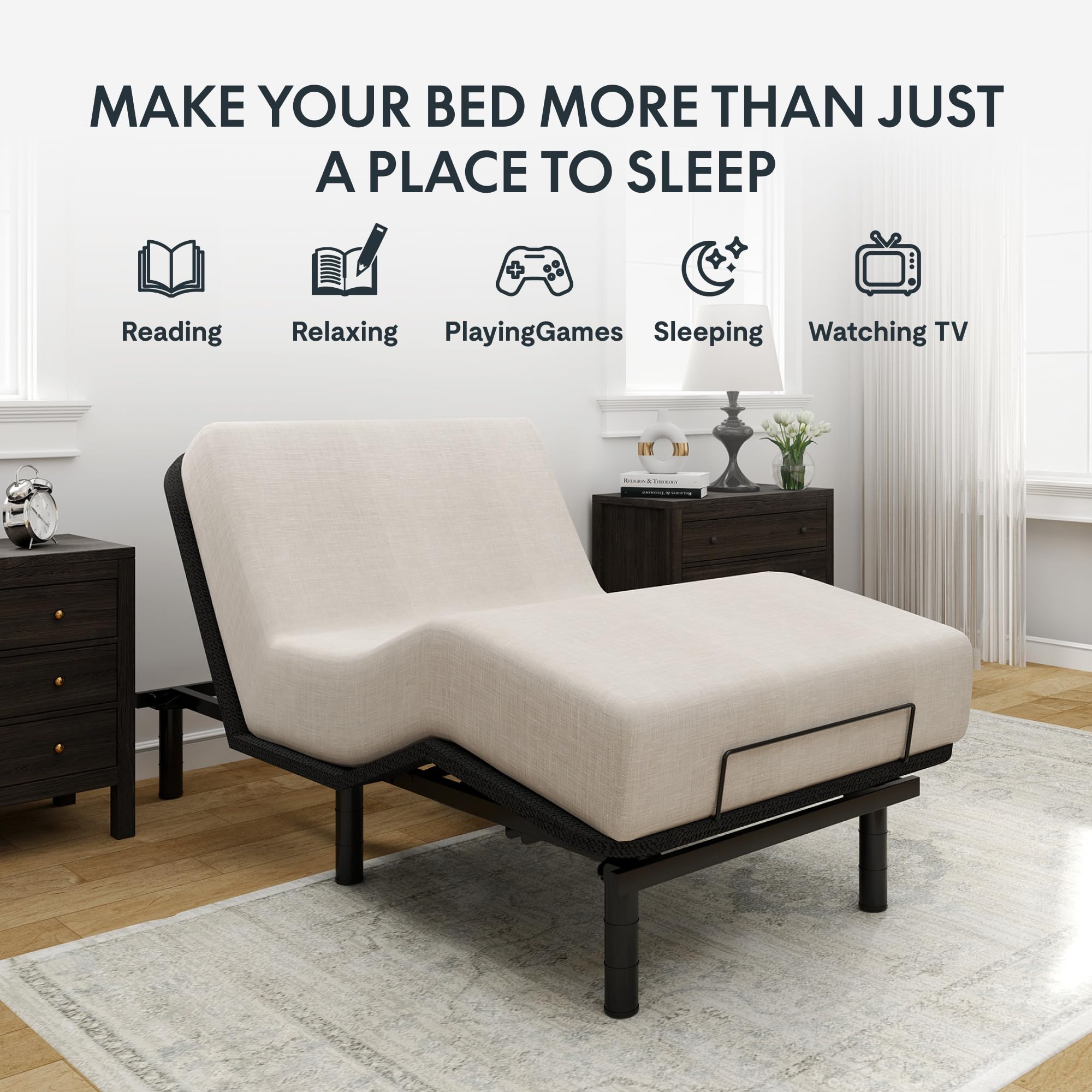 Amazon.com: FLEXISPOT Adjustable Bed Frame Base Twin XL,Segmented