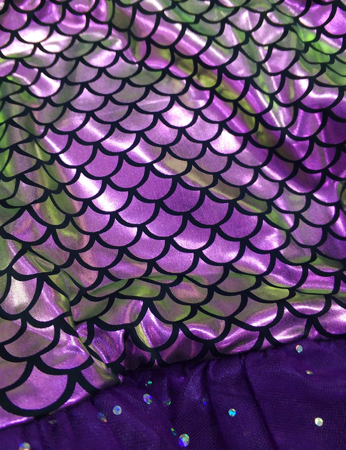 Miniatura 5 de iiniim - Maillot de escamas de pez de sirena brillante para niñas