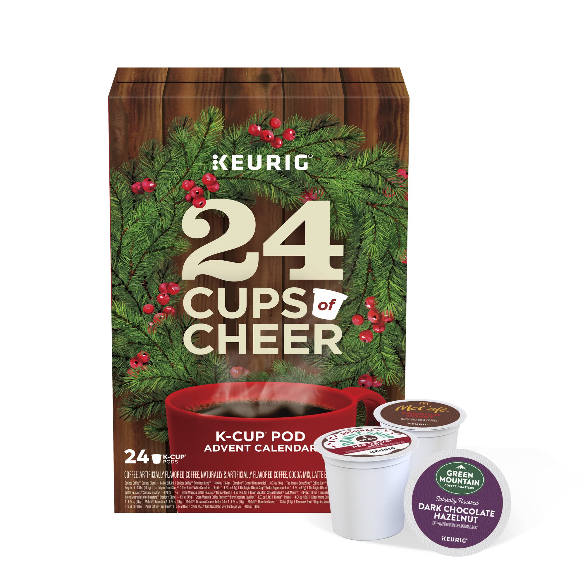 Amazon.com: Keurig Advent Calendar Variety Pack, Single Serve K-Cup Pods,  24 Count : Grocery & Gourmet Food