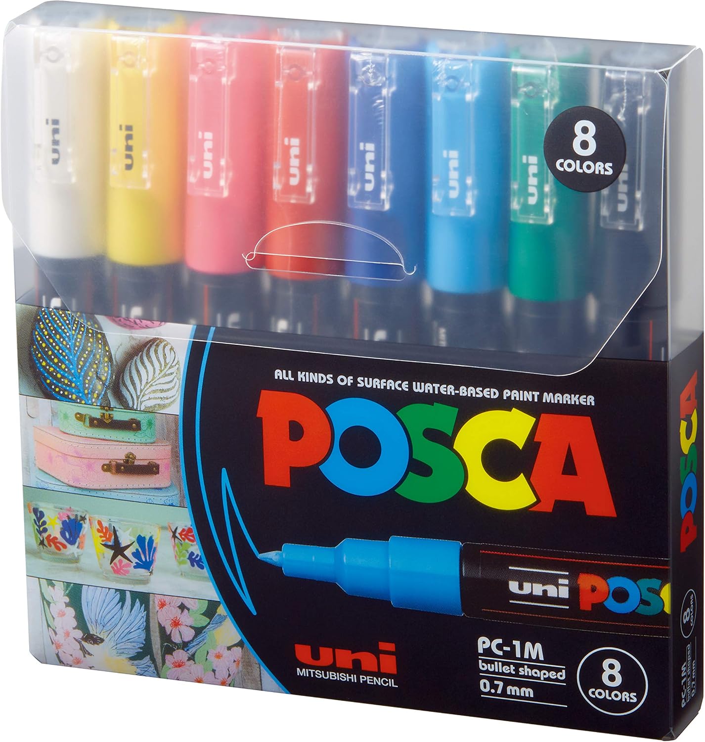 Marcador, Uni-Ball, Uni Posca, PC-1M, 8 Cores