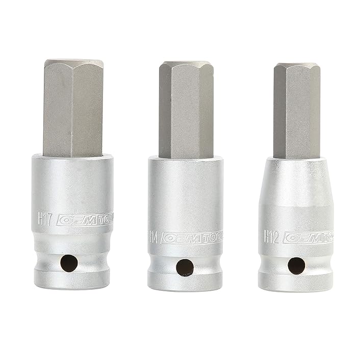 Buy OEMTOOLS 25417 1/2 Inch Metric DR Hex Bit Set, Security Tamper Proof Bit Set, Hex Bit Socket