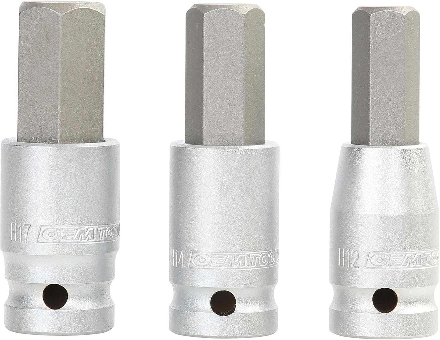 OEMTOOLS 25417 1/2 Inch Metric DR Hex Bit Set, Security Tamper Proof Bit Set, Hex Bit Socket Set, Allen Socket Set, For Mechanic Tool Set