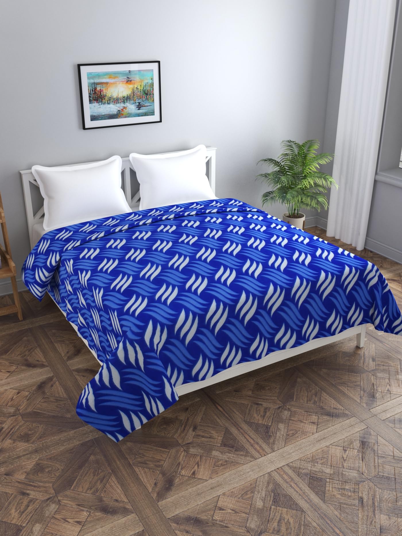 MORADO® Single Bed Woollen Fabric Quilt Cover/Duvet Cover/Rajai Cover/Blanket Cover for Winters (60X90 Inches, Blue)-image-13