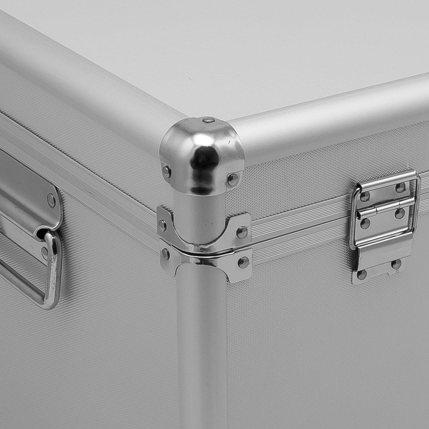 anndora Aluminium - Rahmenkoffer - Transport-Box - Koffer in Silber mit 19 Liter Fassungsvermögen - Werkzeugkiste abschließbar - 48 x 26,5 x 20 cm