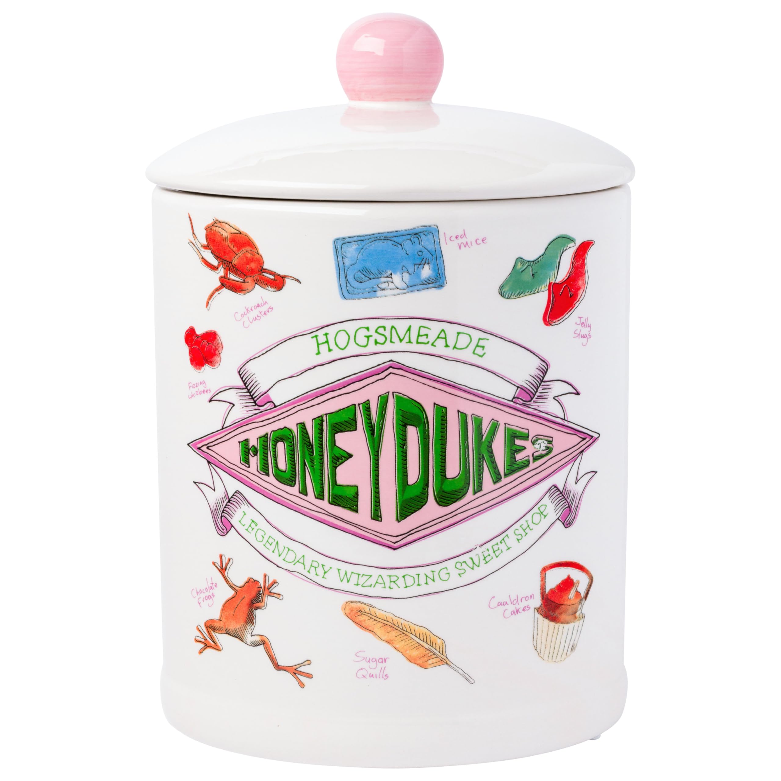 Harry Potter Honeydukes Sweets 10-Inch Ceramic Cookie Jar | Food Storage Jar For Candy, Spice | Flour and Sugar Containers With Lids, Home & Kitchen Canisters For Counter Top, Housewarming Gifts