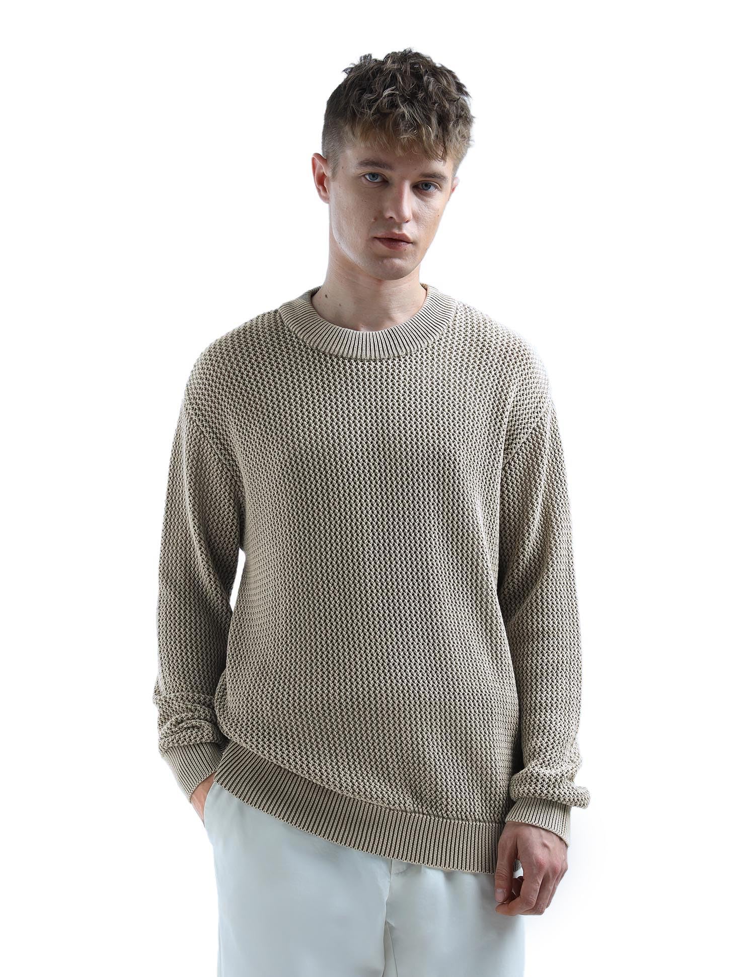 flying machine Men's Regular Fit Sweater| Self-Design-picture-31
