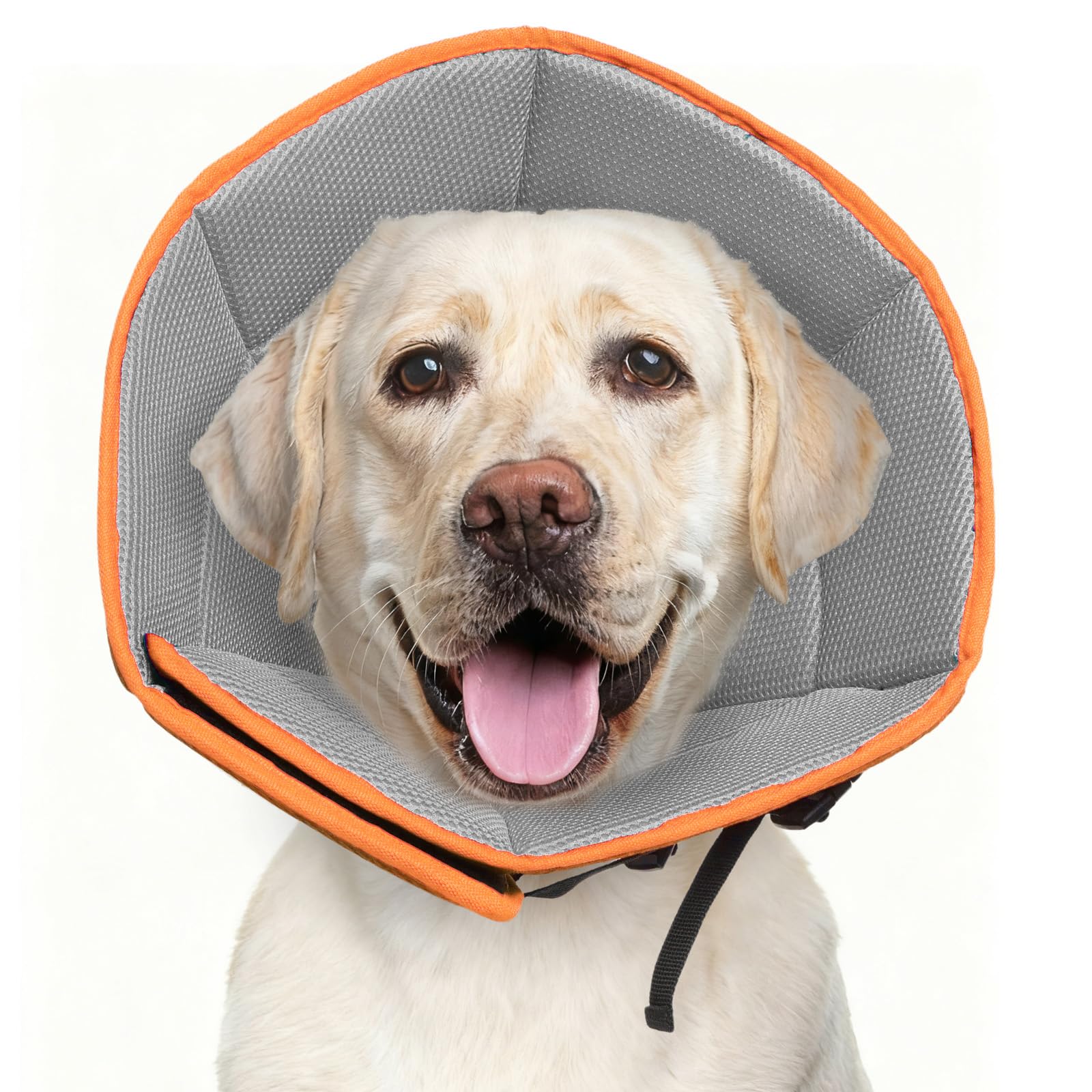 Dog Cone Collar XL, Soft Cones for Large Medium Small Dogs,Adjustable Dog Cone Alternative to Stop Licking, Comfy Elizabethan Collar for After Surgery Wound Healing & Hot Spots Orange
