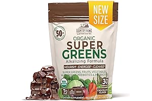USDA Organic Fresh Country Super Greens Chocolate Flavor, 50 Super Foods