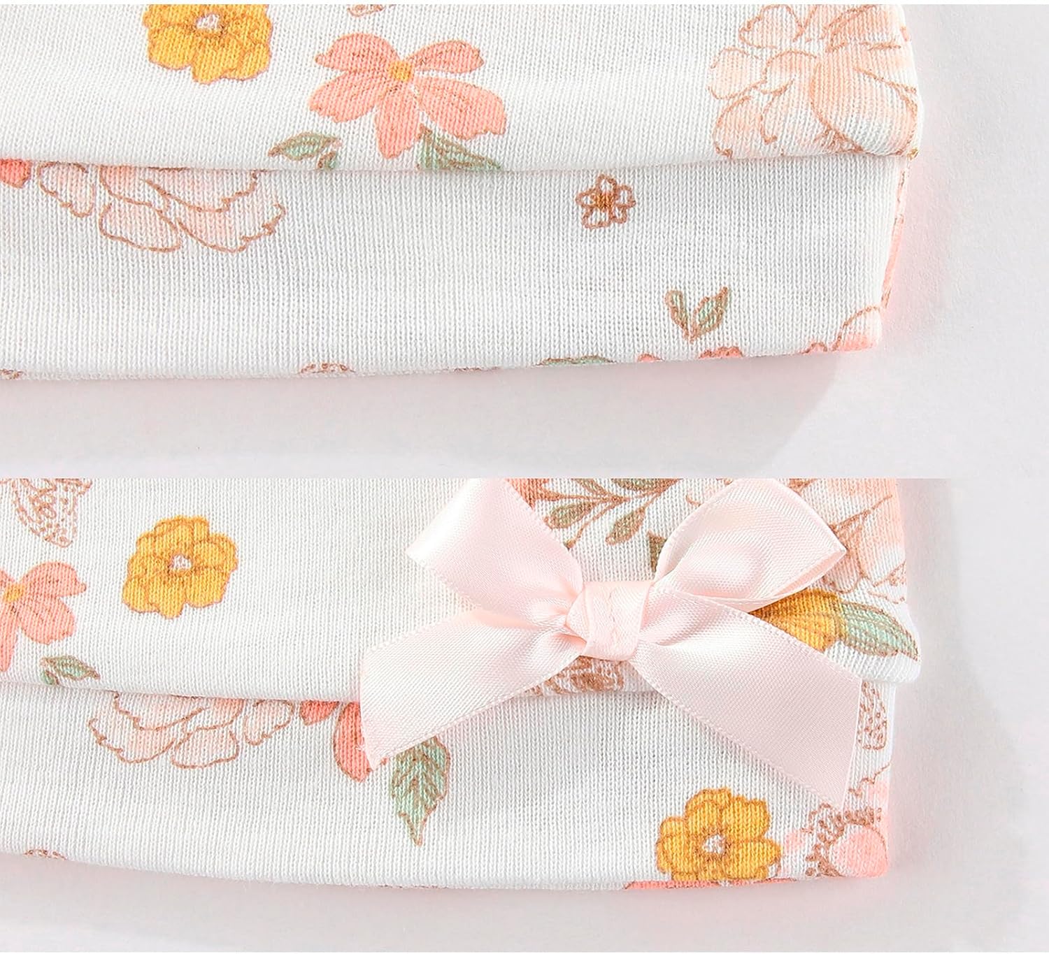 MAMIMAKA Newborn Baby Boy Girl Caps Mittens Socks Set Cotton Baby Essentials Accessories (Hats+Gloves+Socks)