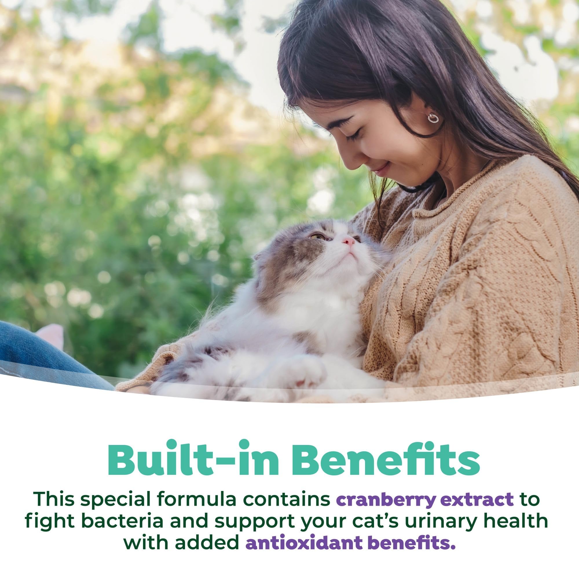 TropiClean Fresh Breath Cat Dental Water Additive + Urinary Tract Support, with Cranberry Extract, Teeth Cleaning & Breath Freshener Solution, 16oz - image 4