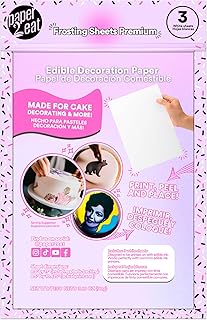 paper2eat Frosting Sheets Premium 8.5“ x 11“ - 3 Count - White Edible Icing Sheets - Kosher Certified
