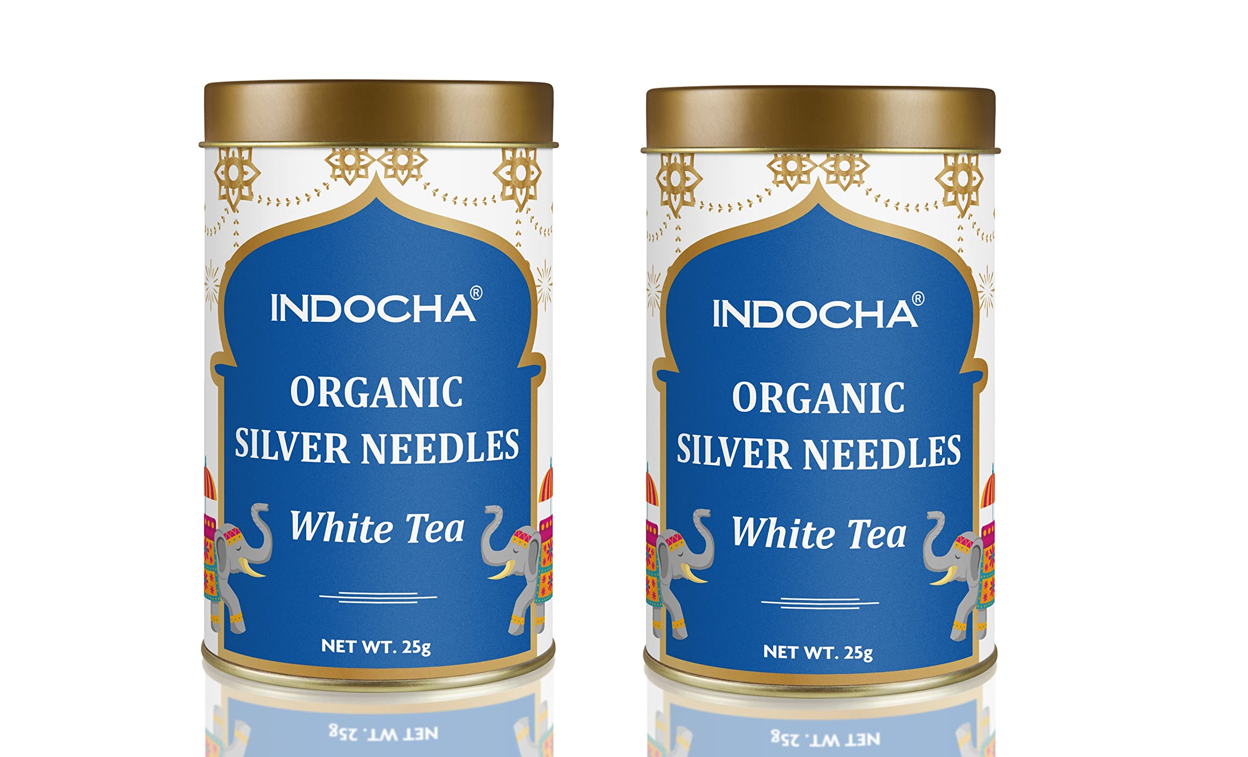 INDOCHA Organic Darjeeling White Tea 50g | 25g X 2 Pack | Makes 50 Cups | Pack of 2 | Silver Needles White Tea | Handpicked | Pure Tea Buds | Natural High Grown White Tea | Antioxidants Rich & Helps in Weight Management| (B0BC5PYTN4) Amazon Price History, Amazon Price Tracker