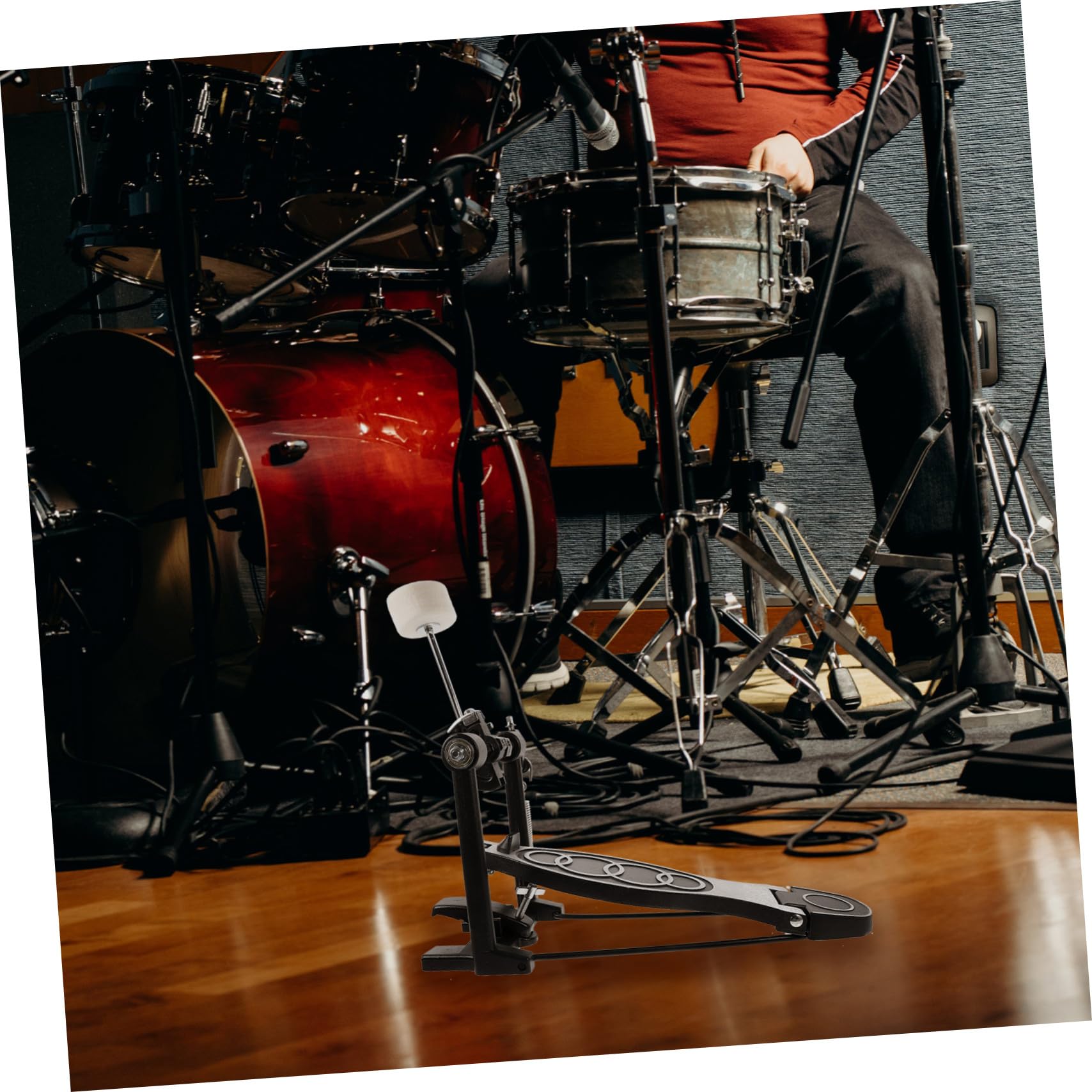 Singolo per Grancassa con Martello in Antiscivolo Accessorio per Batteria Acustica ed Elettronica Design Semplice e Stile Elegante per Batteristi e Appassionati Jazz