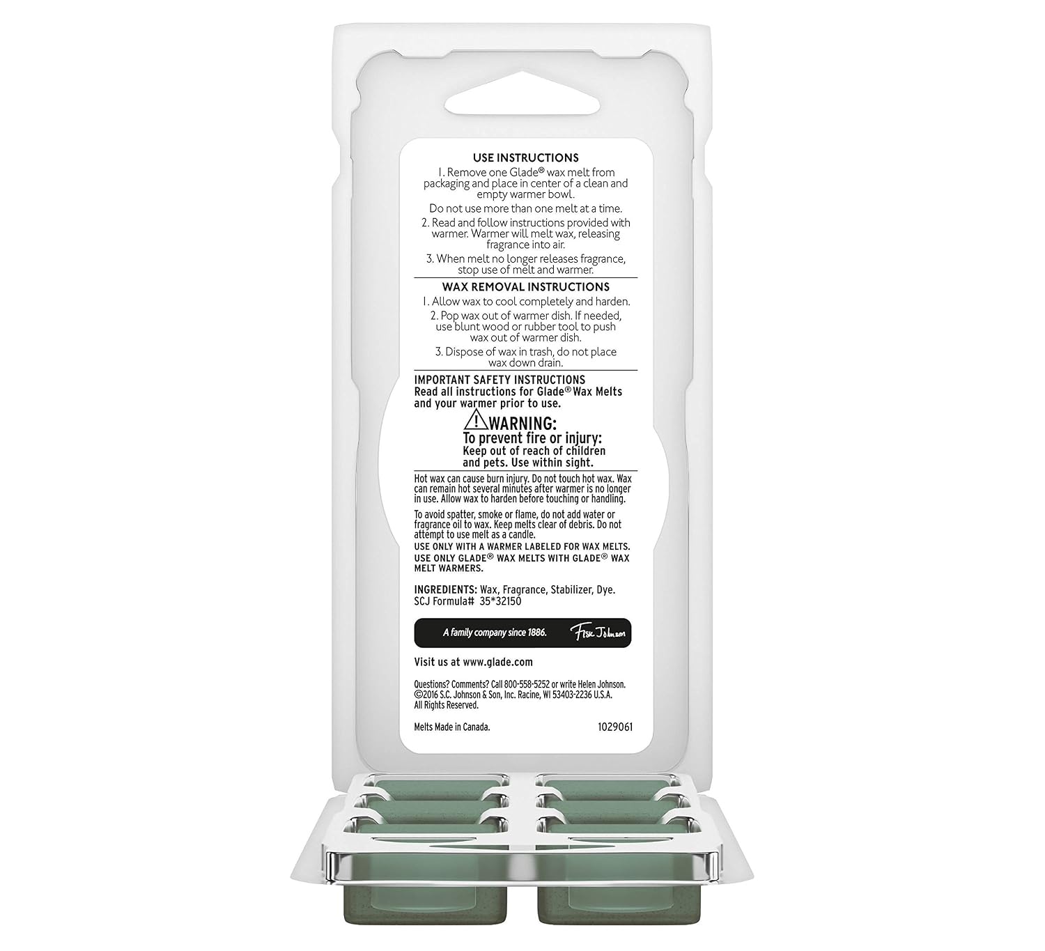 Glade Wax Melts Warm Flannel Embrace 2.3 OZ