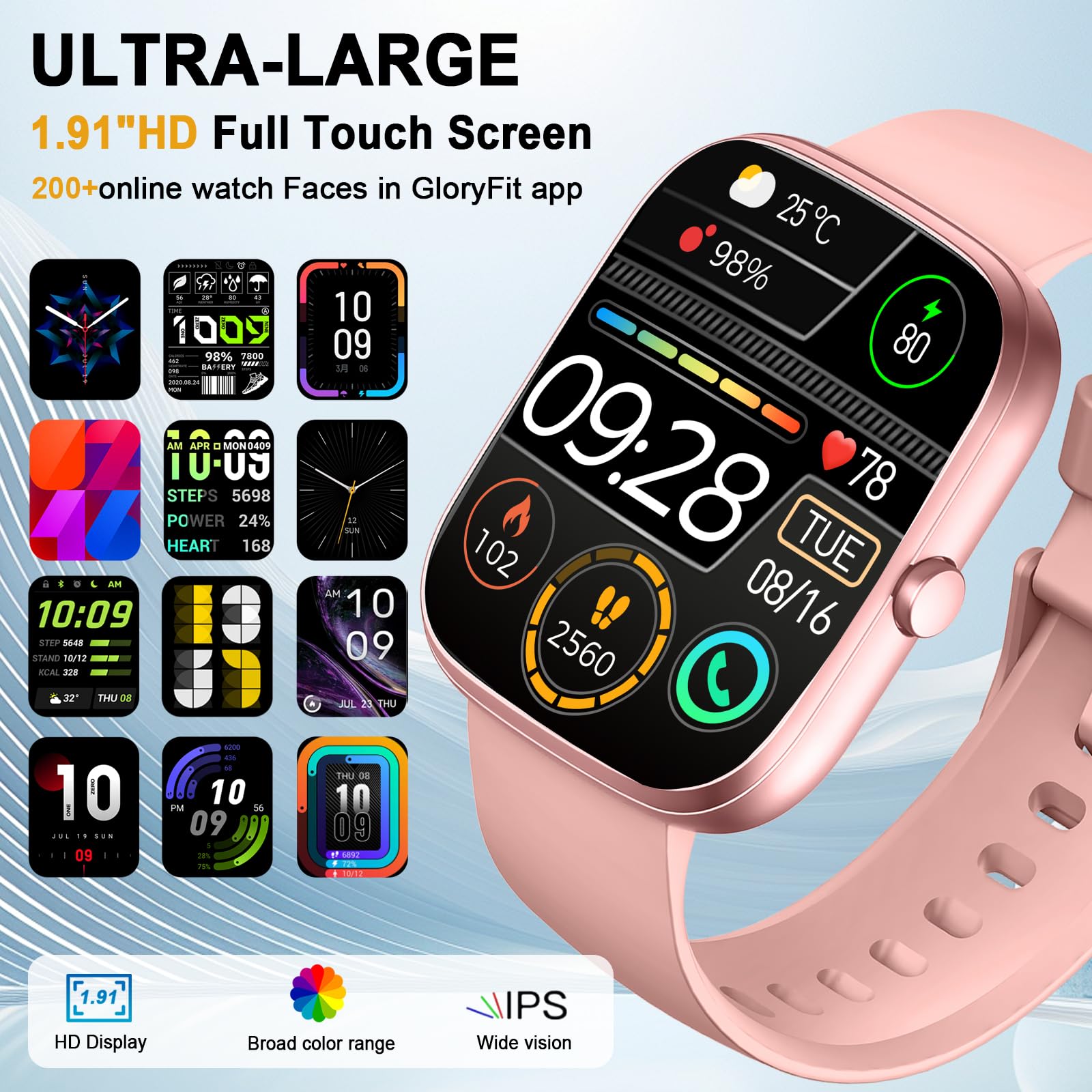 Smartwatch con funzione Alexa integrata, tracker fitness touch screen con funzione di chiamata Bluetooth, orologio fitness con monitoraggio della frequenza cardiaca/sonno