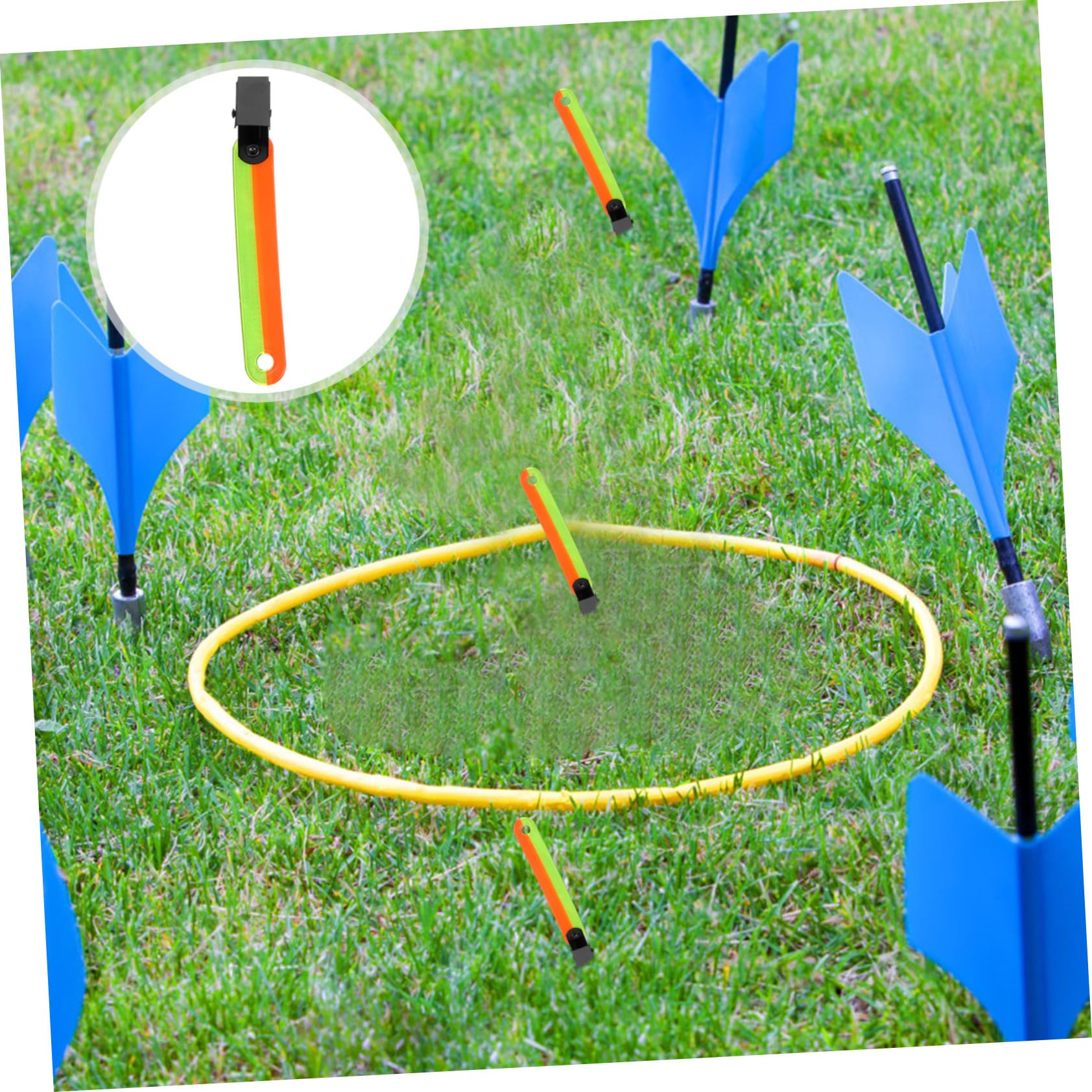 Kisangel Fluoreszierender Etikettenhalter Laufweste Laufgürtel Abwaschbare Marker Markierungsfahnen Für Umfragen Straße Leuchtclips Clips Zum Aufhängen Jagdzubehör PVC