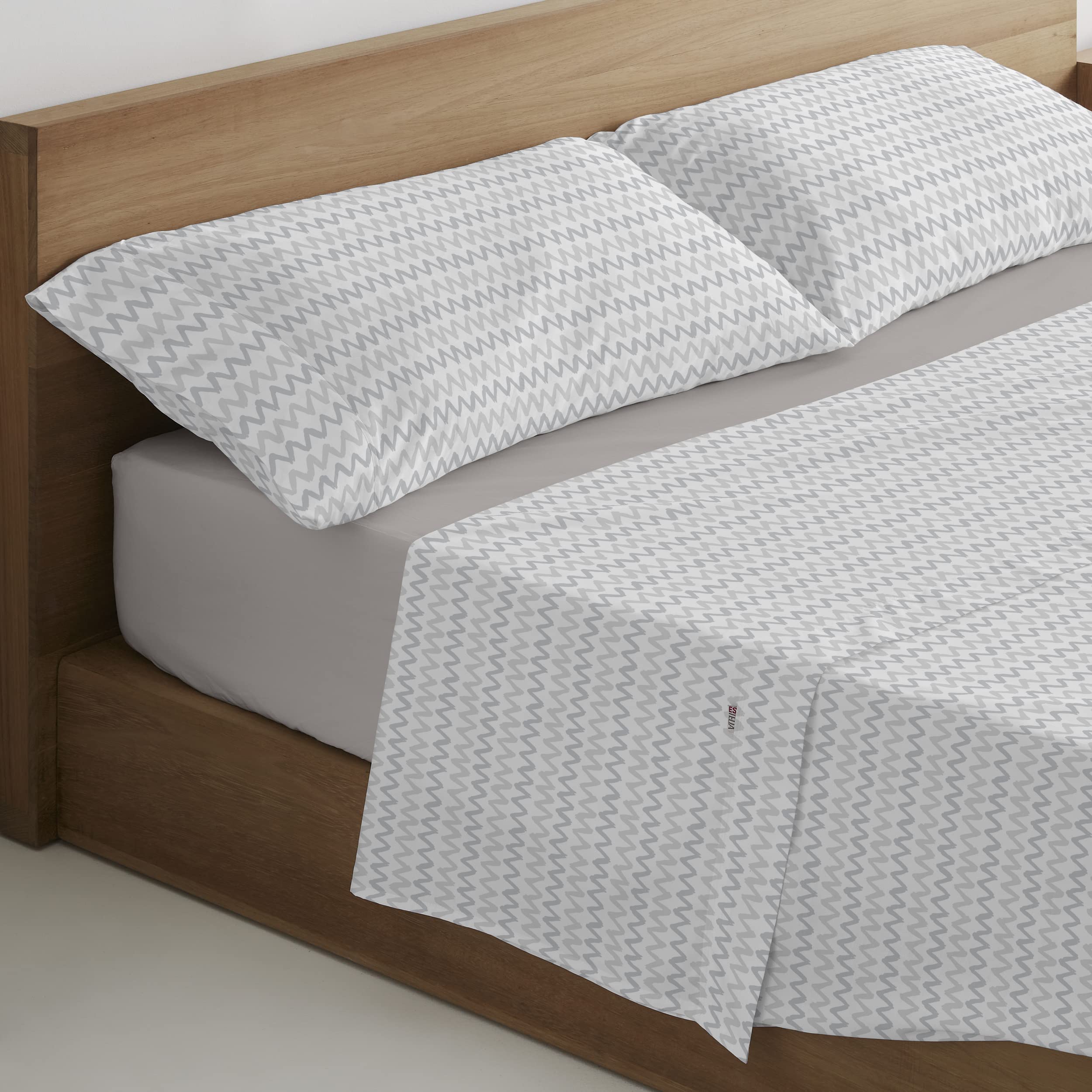 Drap lit 180x200 noir ensemble de lit 4 pièces en coton et polyester