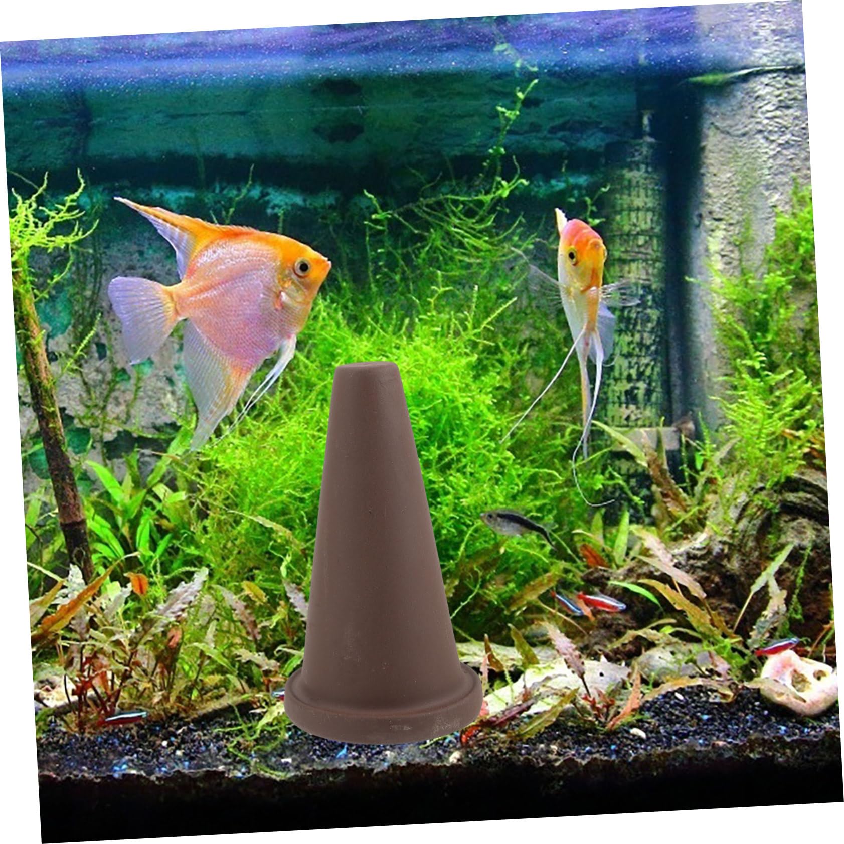 Laichkegel mit Isolationsnetz und Bodenschlitz Satz aus Eisen und Ton Verhindert Fischlaichen Verlust Leicht zu Reinigen Aquarium für Fischzucht und Garnelenaufzucht