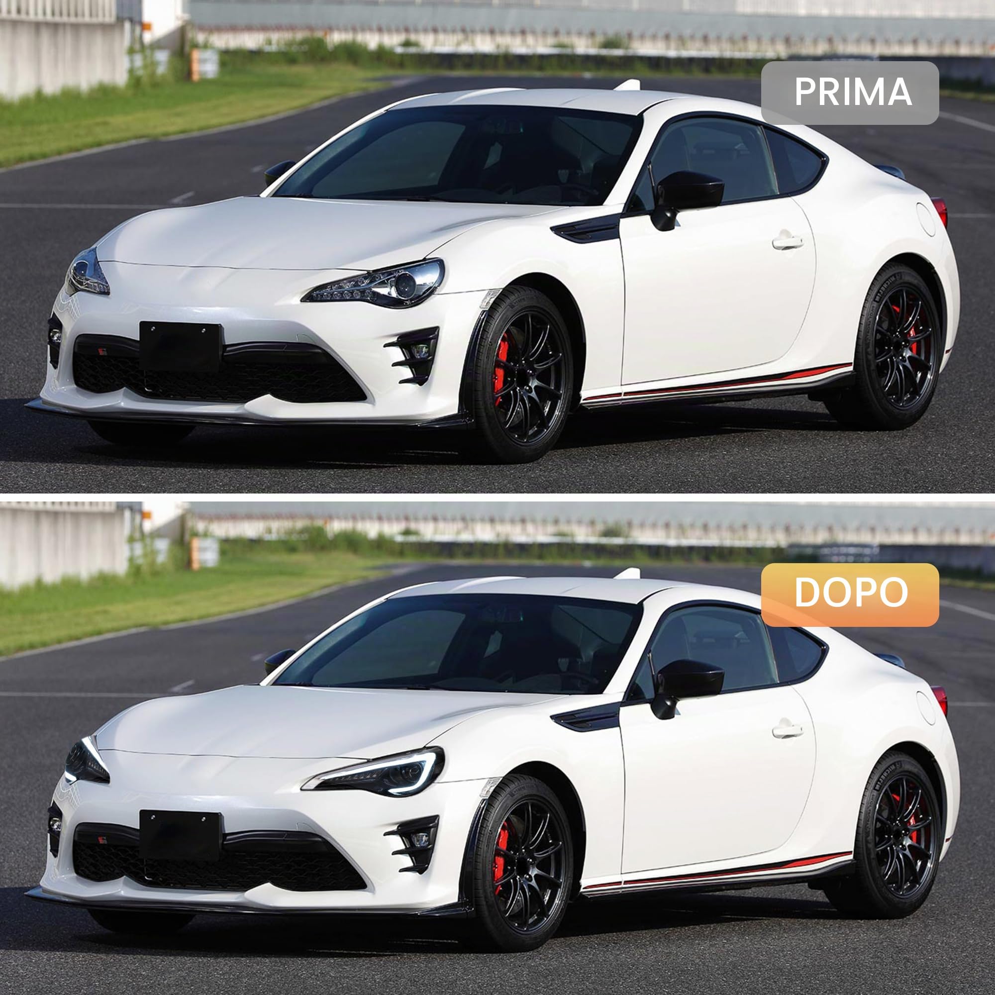 VLAND Faro per GT86 & BRZ 2012-2020, FR-S 2013-2016, con lampeggiante sequenziale (con lampadine d2S LED)