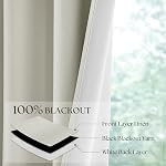 90 Inch Length 100% Blackout Curtains Ivory White Heat Preservation Linen Drapes Back Tab Full Blackout Flax Linen Soundproof Black Out Curtains for Bedroom Living Room 52x90 Inch 2 Panels Set Ivory