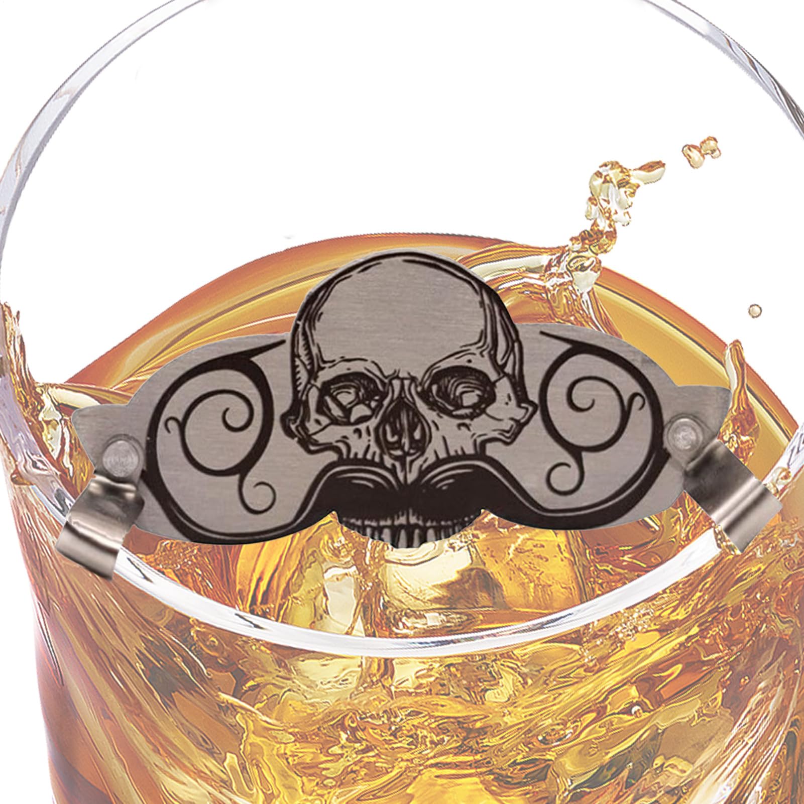 Couverture de moustache, protection de barbe, motif de crâne multifonctionnel, accessoire de tasse à café, coussin de tasse de bière, protection pour le visage, boire du visage, gadget de fête