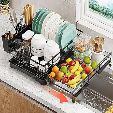 Extra Large Dish Rack: Expandable Dish Drainers for Big Families