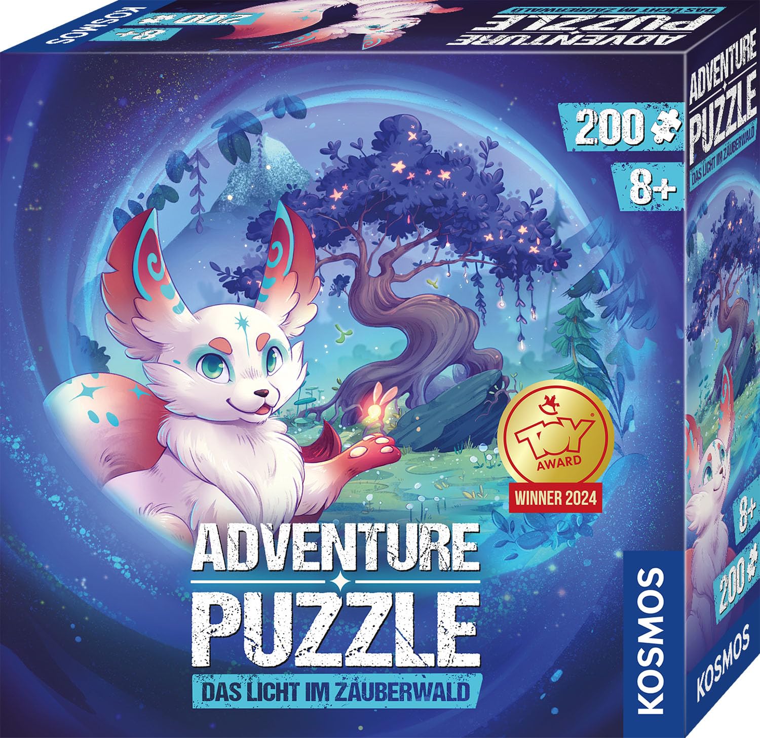 KOSMOS 683597 Adventure Puzzle Das Licht im Zauberwald, 200 Teile, interaktives Abenteuerpuzzle für Kinder, Abenteuergeschichte mit jedem Puzzleteil entdecken, Ausgezeichnet mit dem Toy Award 2024