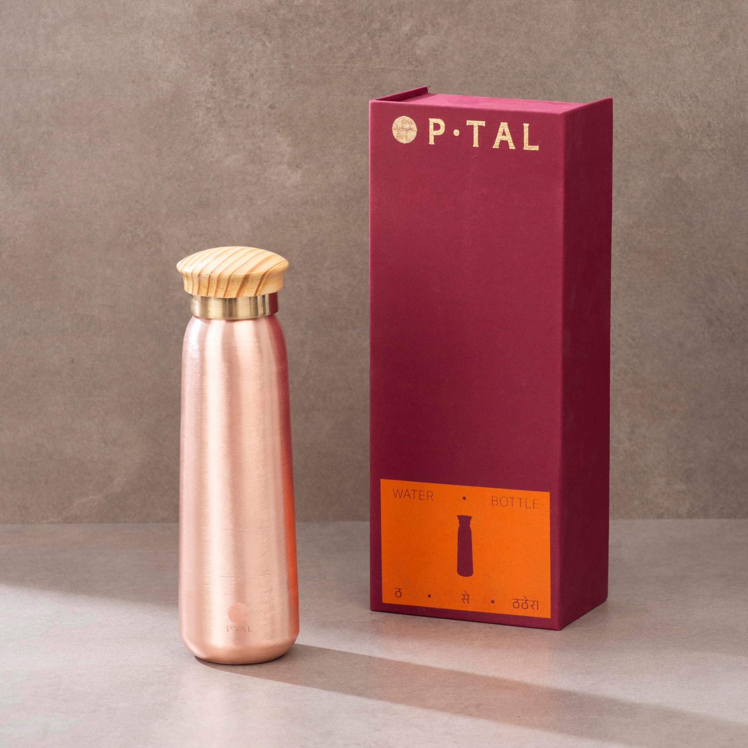 Copper Water Bottle 29 Oz with Leakproof Lid Handcrafted 100% Pure Copper Water Bottle for Drinking with Ayurvedic Benefits