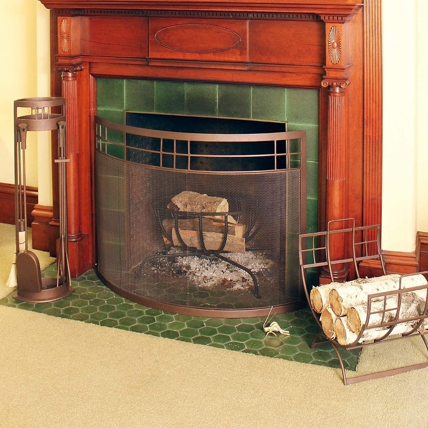 Arts and Crafts Fireplace Set 5-Piece Tool Set