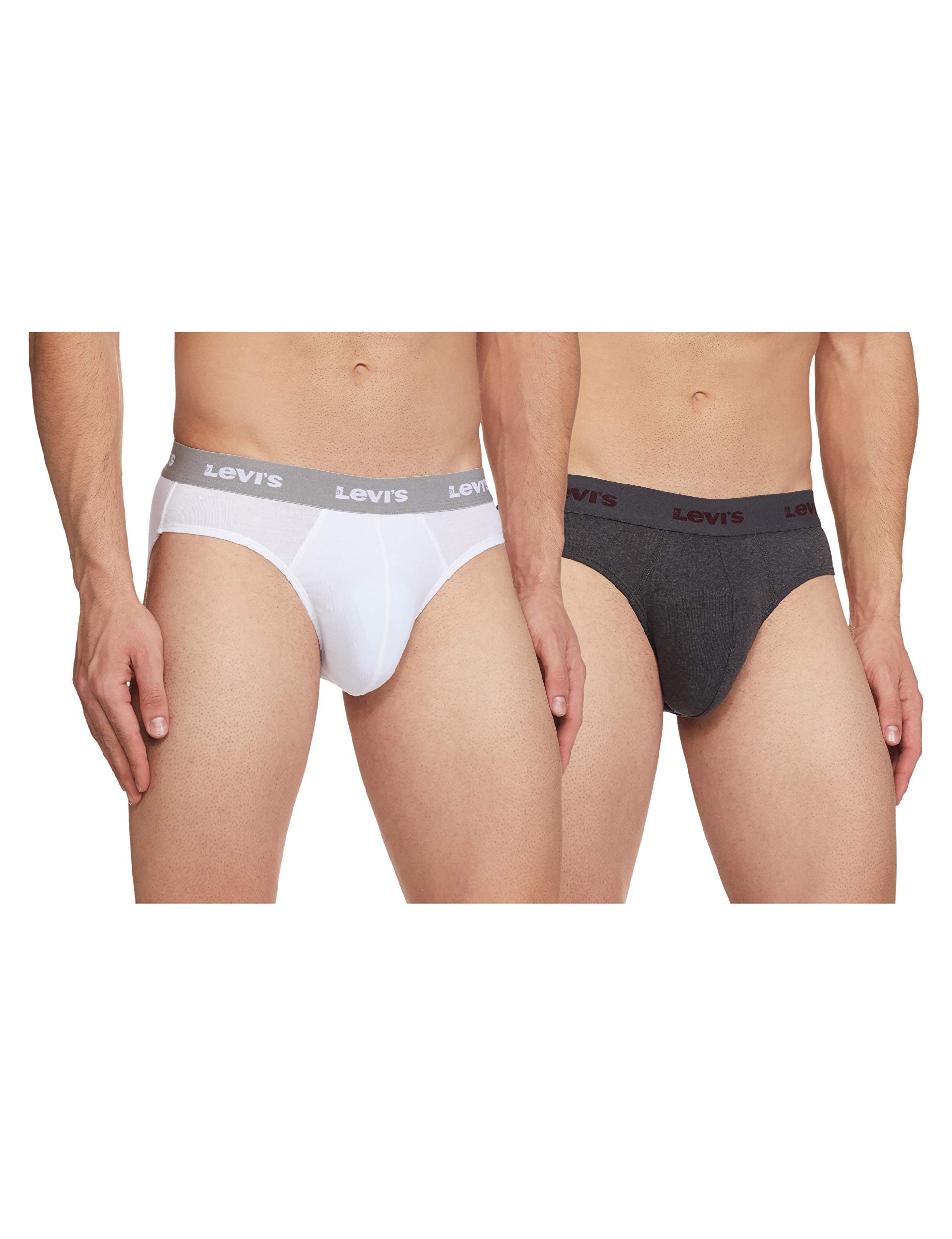 levi's Men-Innerwear-(Category)-BRIEF- (Style ID)-#002-BRIEF-WHT/DK GMEL-P2-(Color)-WHITE,DK. GREY MELANGE-(Size)-M-picture-12