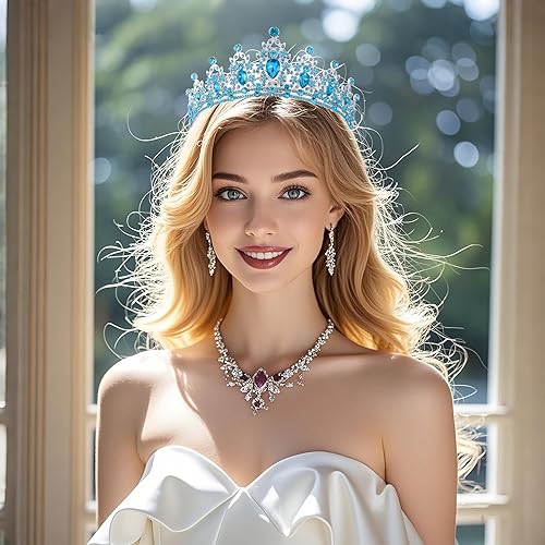 Miniatura 249 de Kamirola - Corona de reina y tiaras corona de princesa para mujeres y niñas, diademas de cristal para novia, princesa para bodas y fiestas (01)