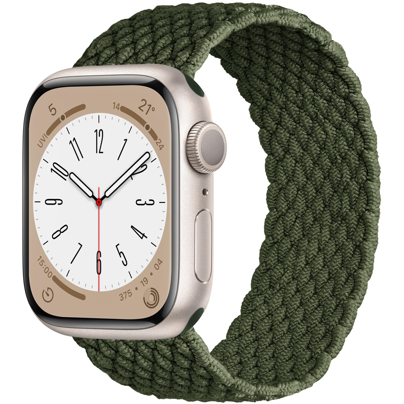 Elastic Band Compatible with Apple Watch Band Series 11/10 42mm, 9/8/7 41mm, 6/5/4 40mm for Women Men, Nylon Stretchy Braided Solo Loop Sport Strap for iWatch SE 1/2/3, S Starlight — view 13