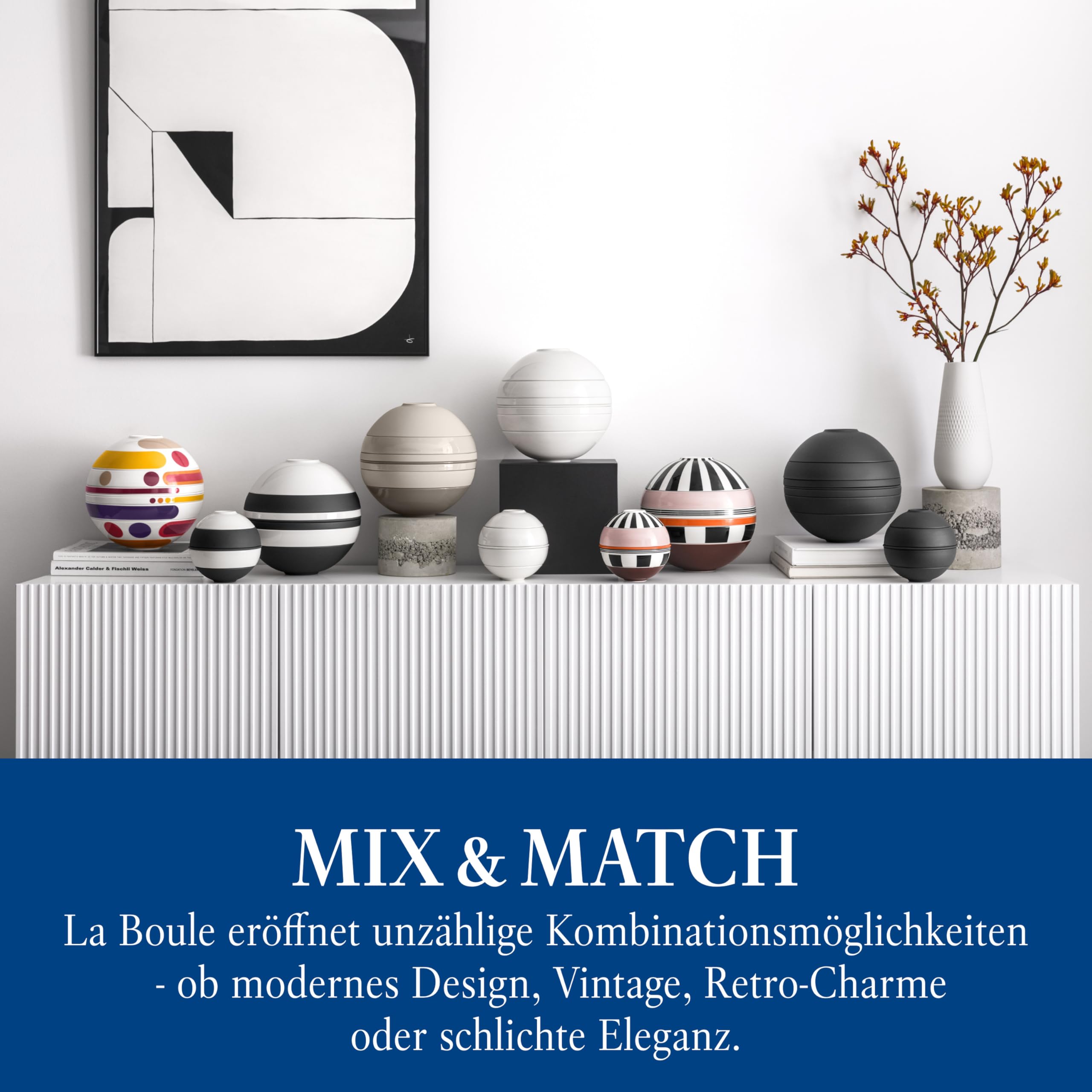 Villeroy & Boch – La Boule Dinner-Set Schwarz, Spülmaschinenfest, Mikrowellensicher, Geschirr, Teller, Porzellan, Schale, Deko, Premium Porzellan