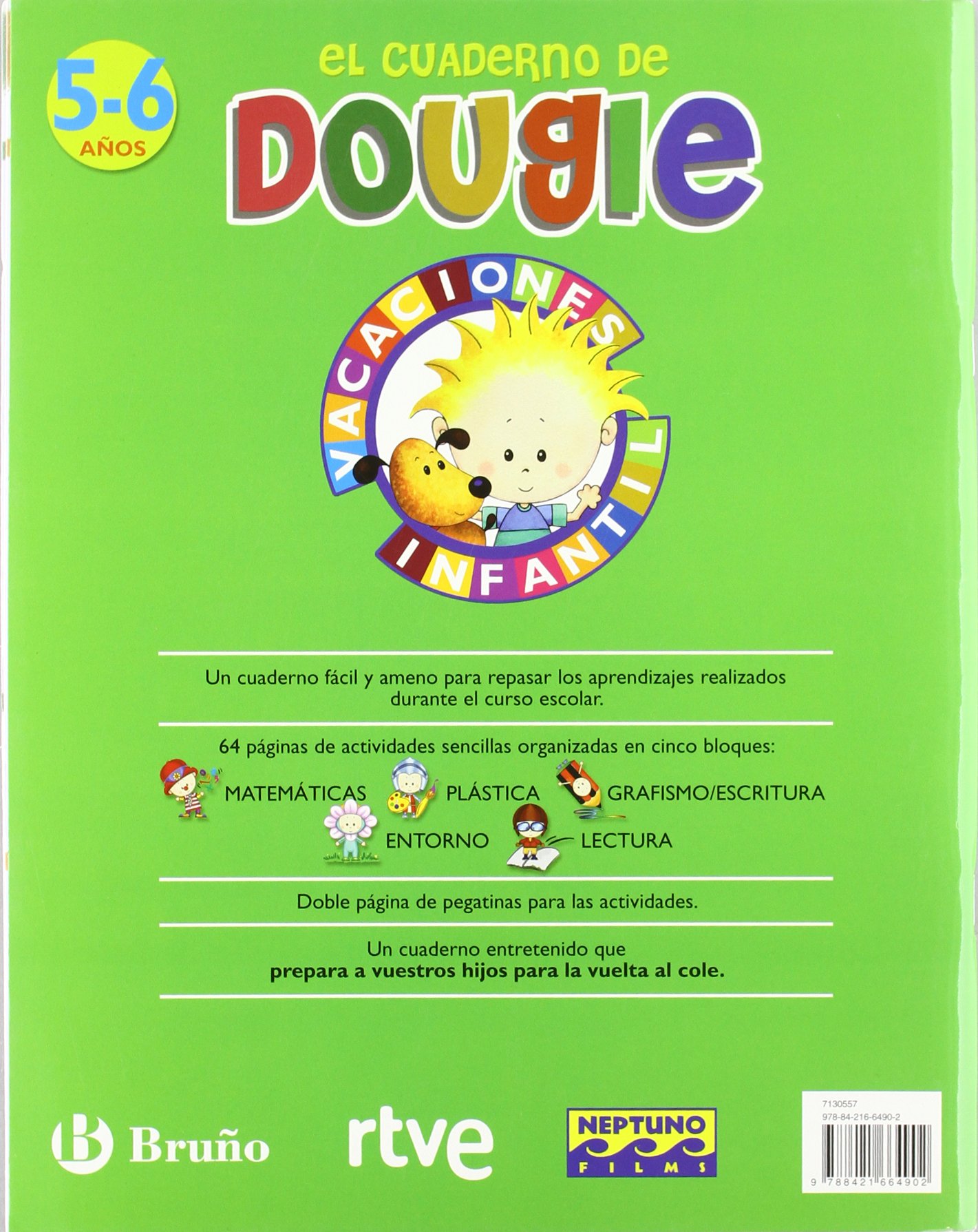 El cuaderno de Dougie 5-6 años: Vacaciones Infantil