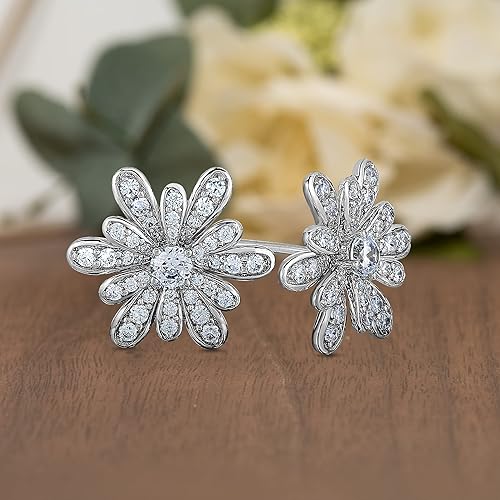 Miniatura 3 de Natalia Drake Lindos aretes de diamantes de 1 Cttw para mujer en plata esterlina 925 chapada en rodio, Metal precioso., Diamante