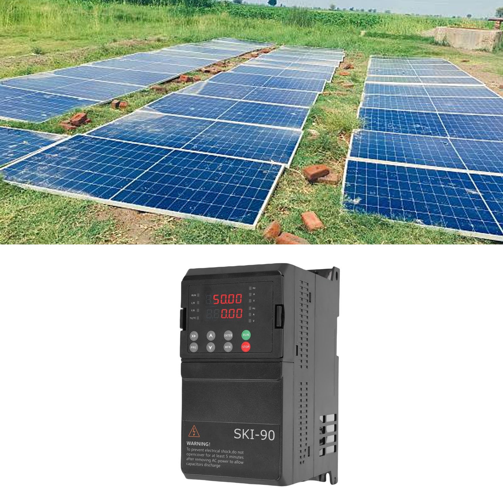 Generic de Enfriamiento Eficiente con Variador de Frecuencia Solar para Motor de 0,75 KW, Convertidor de Frecuencia Trifásico para Bomba de Agua Solar, ABS Retardante de Llama