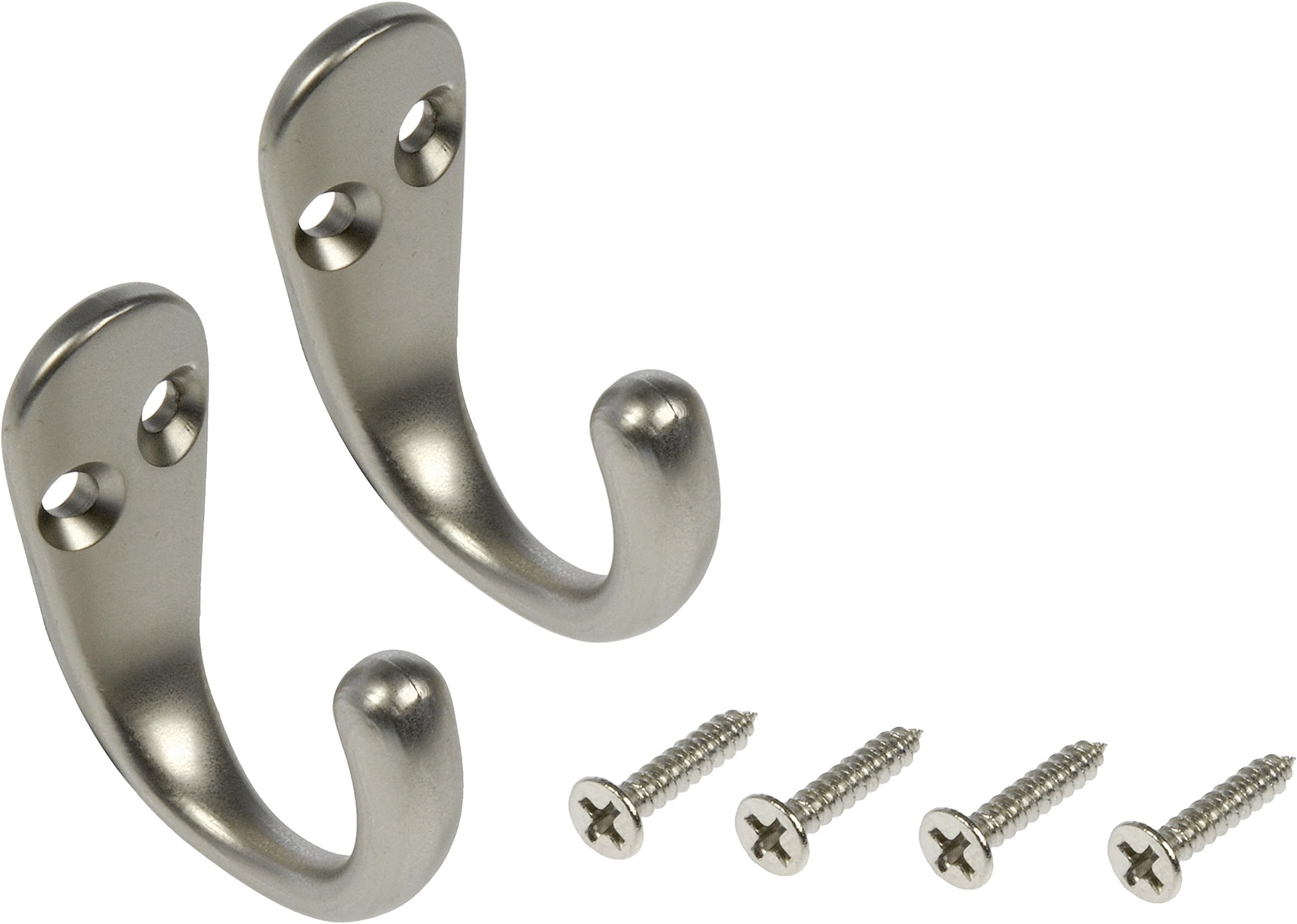 Dorman Over The Door Double Hook - Bronze Finish Clothing Coat Hanger No Installation