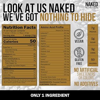 2 LB Powdered Peanut Butter from US Farms Bulk, Only 1 Ingredient - Roasted Peanuts, Vegan, No Additives, Preservative Free, No Salt, No Sugar - 76 Servings - NAKED PB