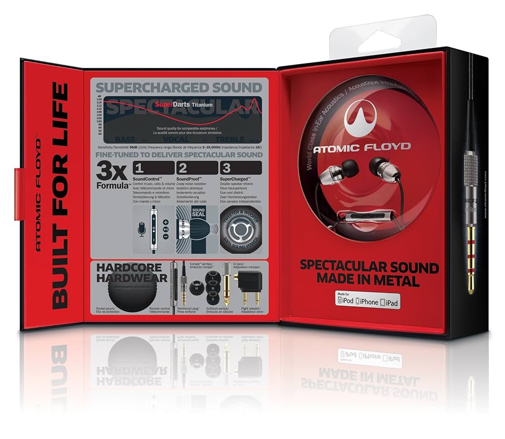 Atomic Floyd SuperDarts Titanium +Remote Noise Isolating Hi