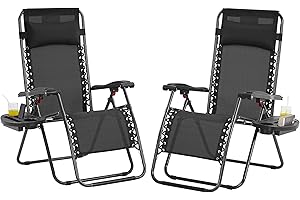 Yaheetech Zero Gravity Lounge Chairs Set of 2: Recline Your Way to Paradise